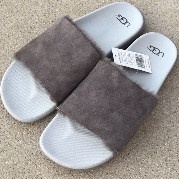 NWT XAVIER TF UGG Slides Slippers Lamb FUR 13 47